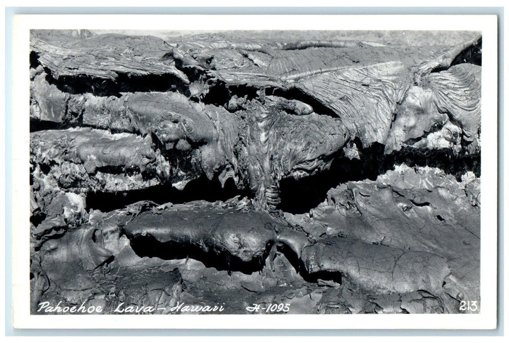 c1950's View Of Pahoehoe Lava Hawaii HI RPPC Photo Unposted Vintage Postcard