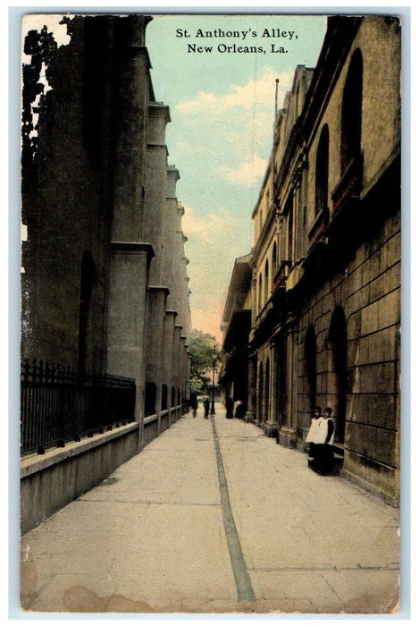 c1960 St. Anthony's Alley Exterior Building Road New Orleans Louisiana Postcard