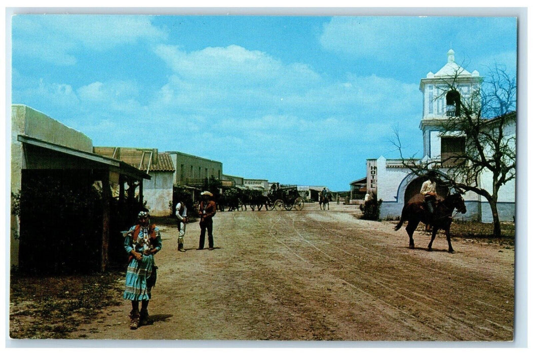 c1960 Alamo Village Shahan Angus Ranch Off Cowboys Brackettville Texas Postcard