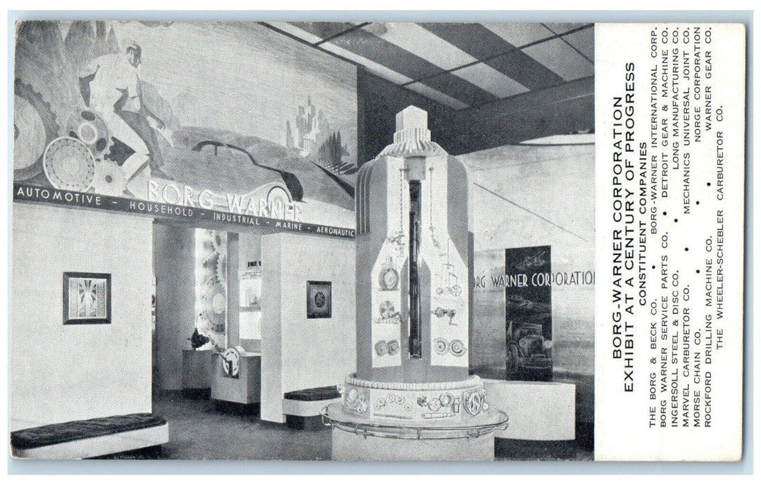 c1905 Borg-Warner Corporation Exhibit Century Progress Chicago Illinois Postcard