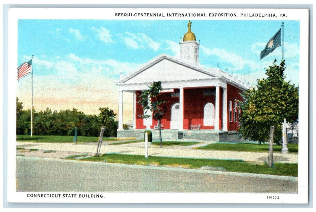 1926 Connecticut State Bldg Sesqui Centennial Exposition Pennsylvania Postcard