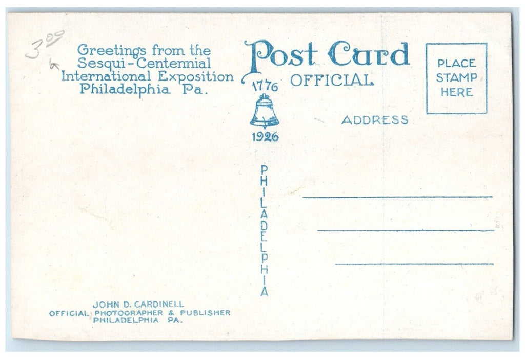 1926 High Street Sesqui Centennial Exposition Pennsylvania PA Unposted Postcard