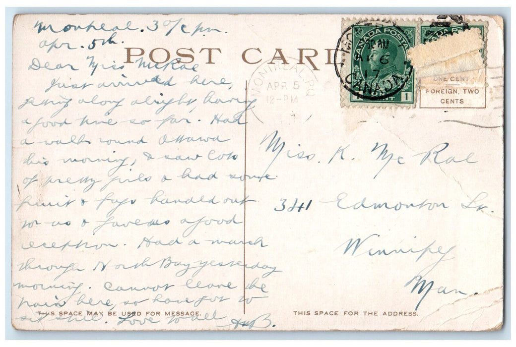 1917 Near Redditt Nibigami District Ontario Canada Pacific Railway Postcard