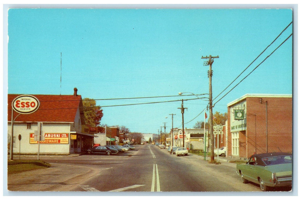 c1950's Opeongo Line Business District of Barry's Bay Ontario Canada Postcard