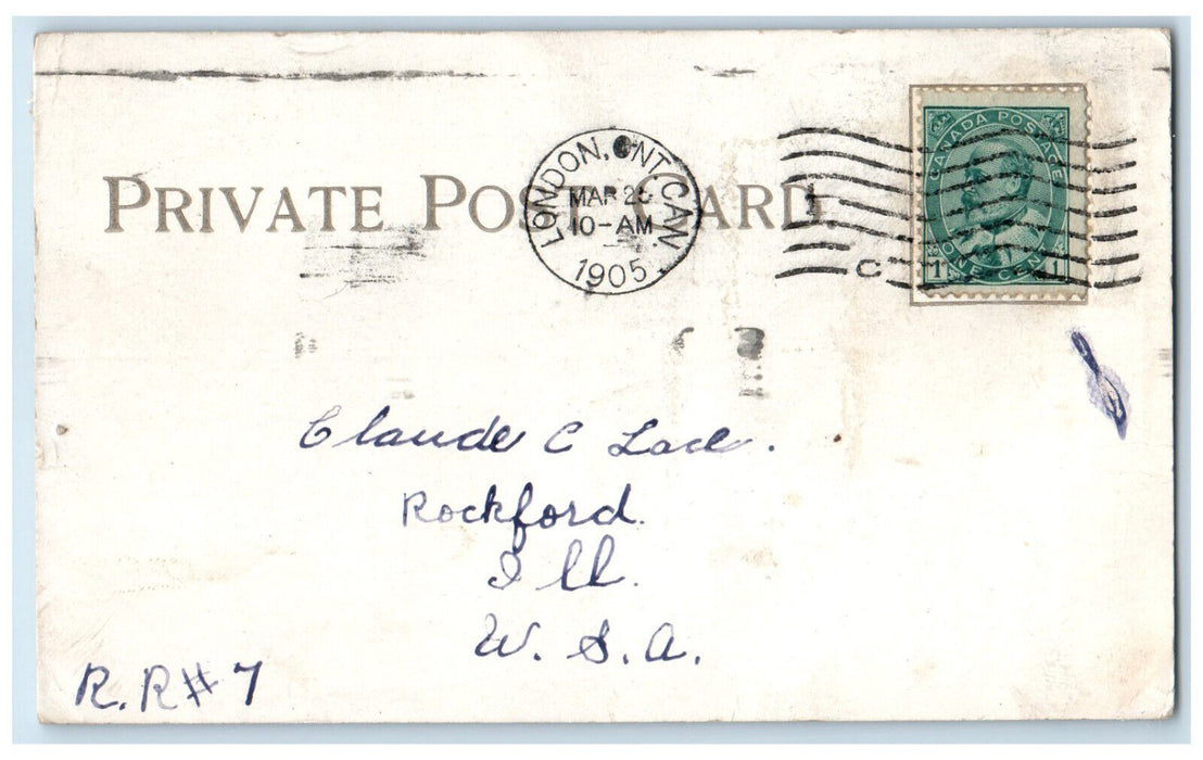c1905 Wolseley Barracks London Ontario Canada Antique Posted Postcard