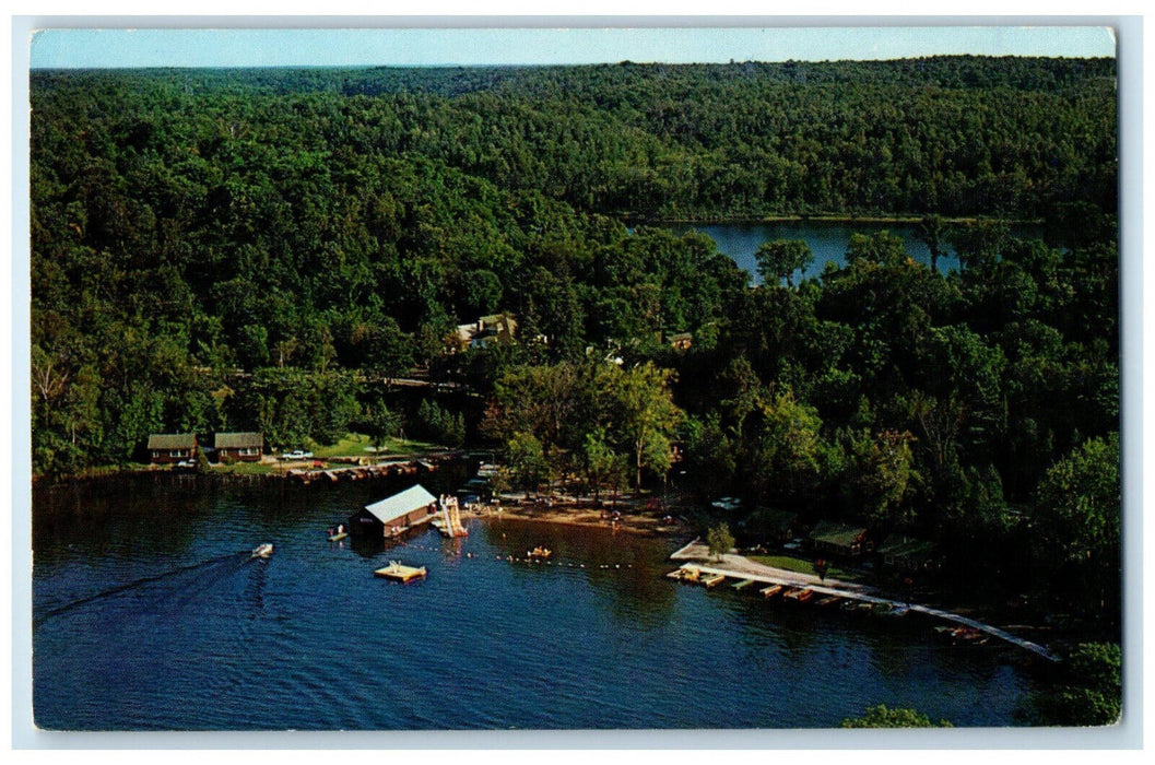 c1950's Miners Bay Lodge Ontario Canada In Haliburton Highlands Postcard