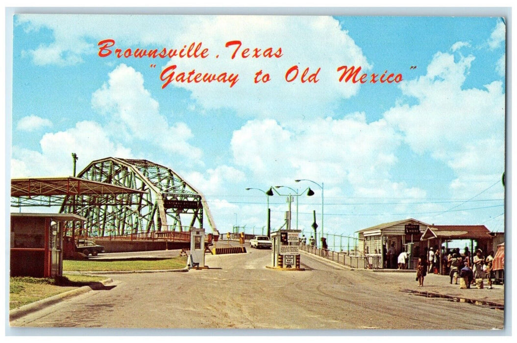 c1960 Gateway Old Mexico Legendary Rio Grande Brownsville Texas Vintage Postcard