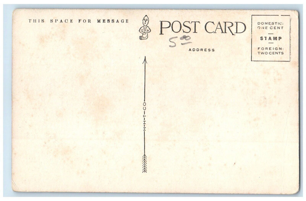 c1910 Main Street Viaduct Ship Canal Locomotive Train Houston Texas TX Postcard