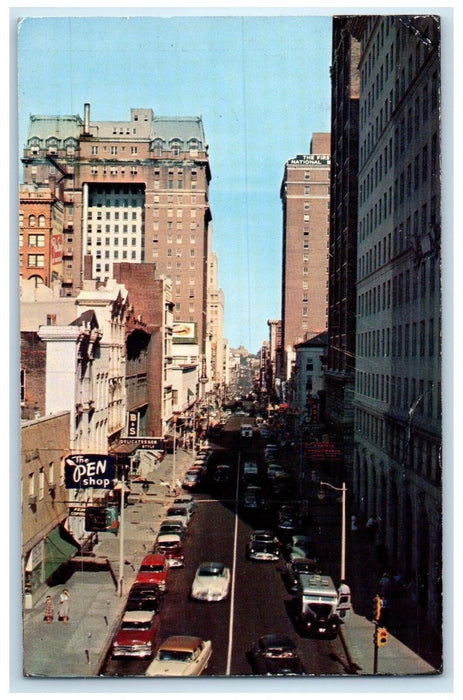 1955 Madison Ave. Looking East Exterior Building Memphis Tennessee TN Postcard