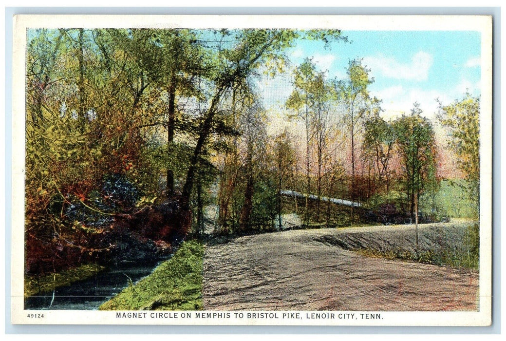 c1920 Magnet Circle Memphis Bristol Pike Lenoir City Tennessee Vintage Postcard