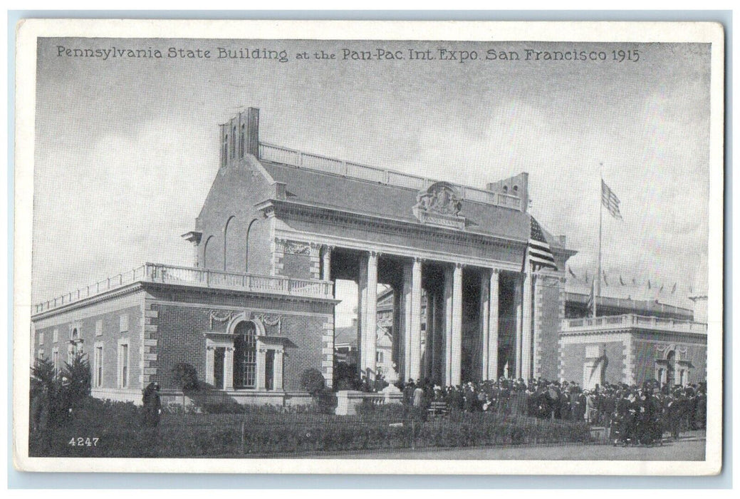 1915 Pennsylvania State PanPac Int Exposition San Francisco California Postcard