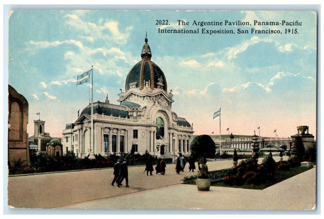 1915 Argentine Pavilion Pan-Pac Exposition San Francisco California CA Postcard