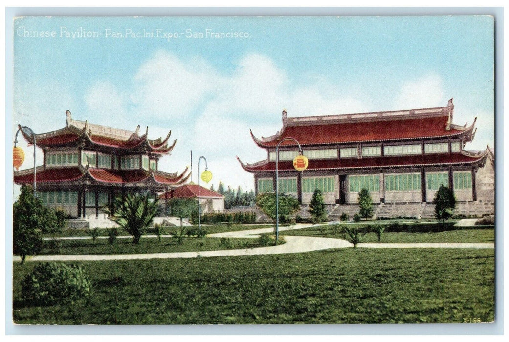 1915 Chinese Pavilion Panama Pacific Expo San Francisco California CA Postcard