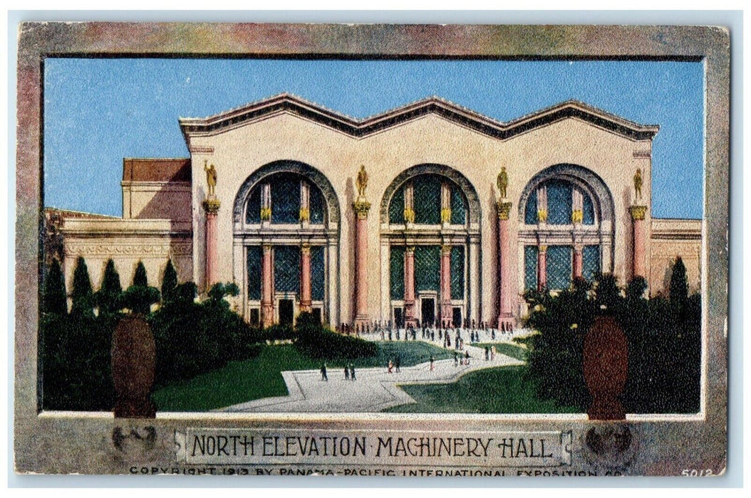 1915 North Elevation Machinery Hall Pan-Pac Expo San Francisco Unposted Postcard