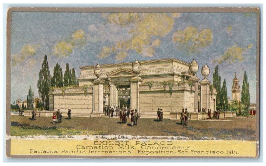 1915 Exhibit Palace Carnation Pan-Pac Expo San Francisco California CA Postcard