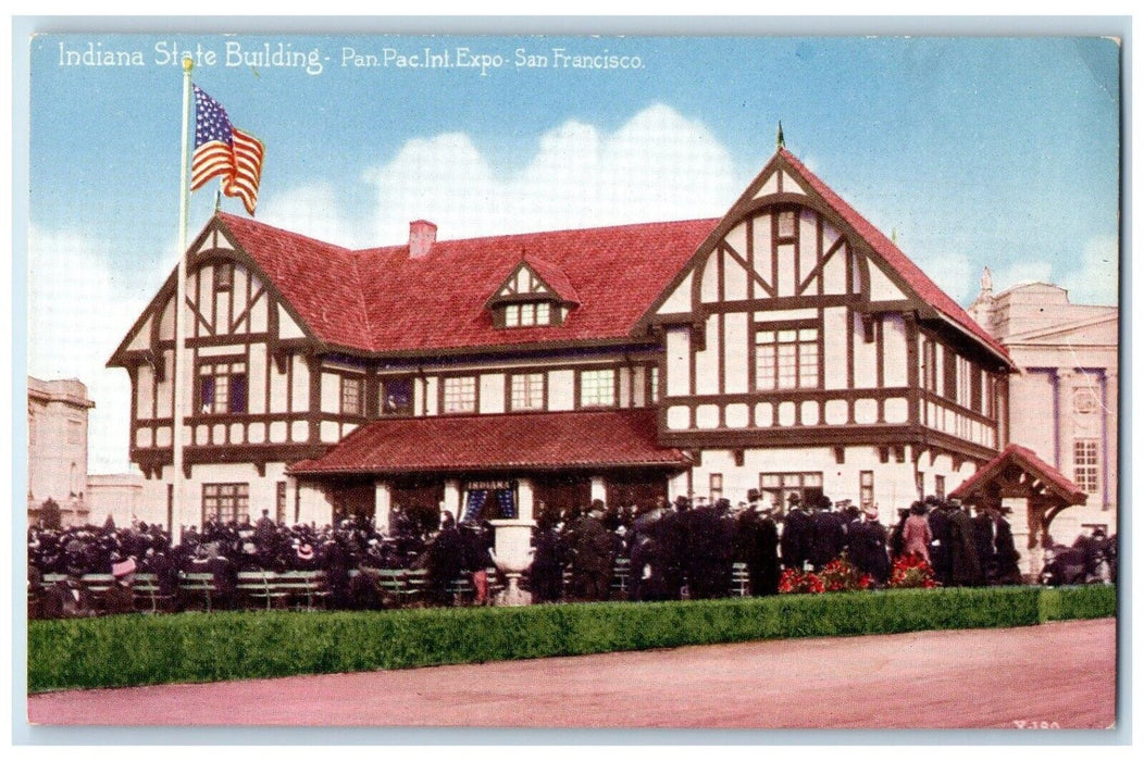 1915 Indiana State Building Pan-Pac Expo San Francisco California CA Postcard