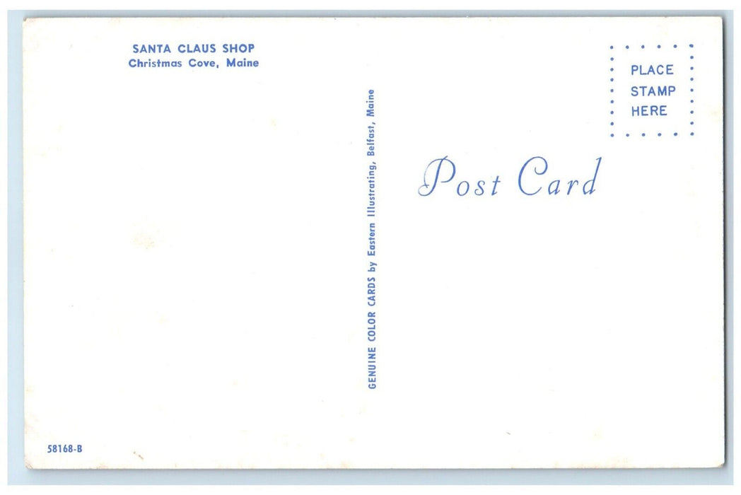 c1960 Interior View Santa Claus Shop Christmas Cove Maine ME Unposted Postcard