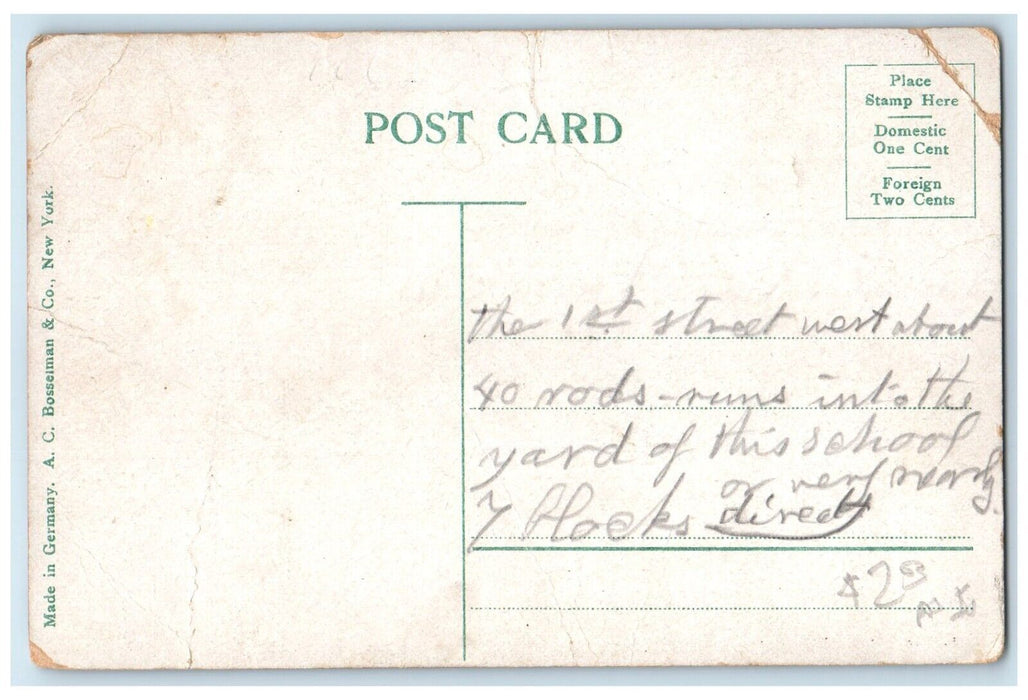 c1910's State Normal School Building Stevens Point Wisconsin WI Antique Postcard
