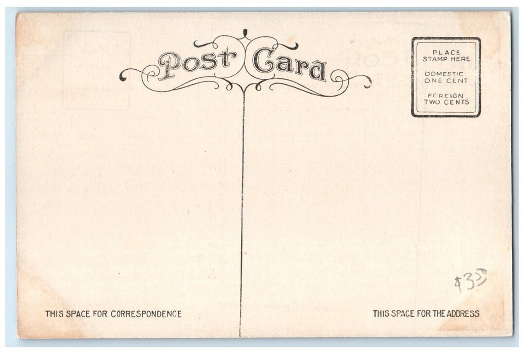 c1910 High School Fourth Ward School Antigo Wisconsin WI Multiview Postcard