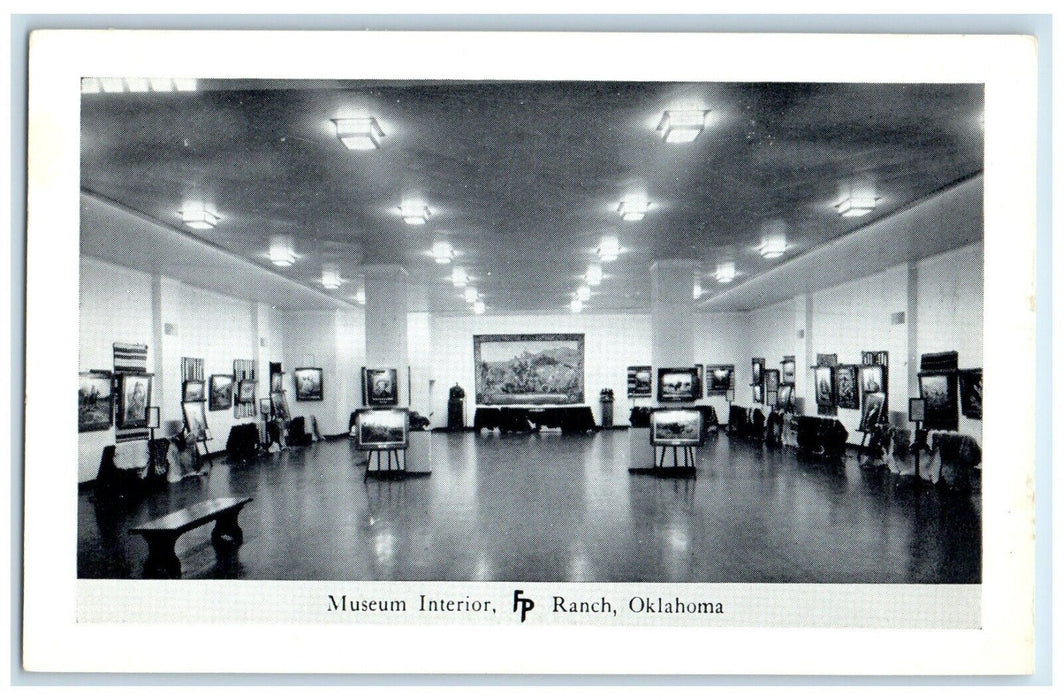 c1950's Museum Interior Painting Frank Philips Ranch Woolaroc Oklahoma Postcard