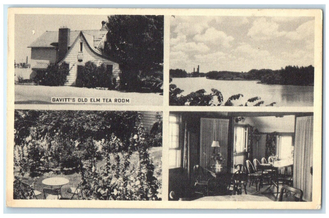 c1920 Gavitt's Old Elm Tea Room Multiview Fremont Ohio Vintage Antique Postcard