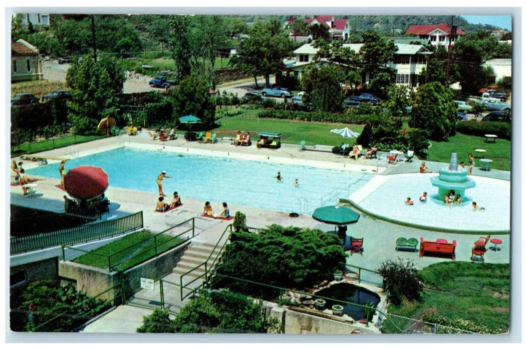 c1960 Poolside View Baker Hotel Mineral Wells Texas TX Vintage Unposted Postcard