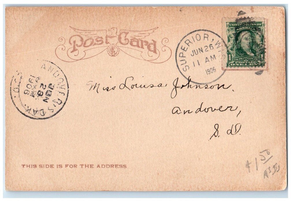 1906 State Normal School Building Campus Superior Wisconsin WI Antique Postcard