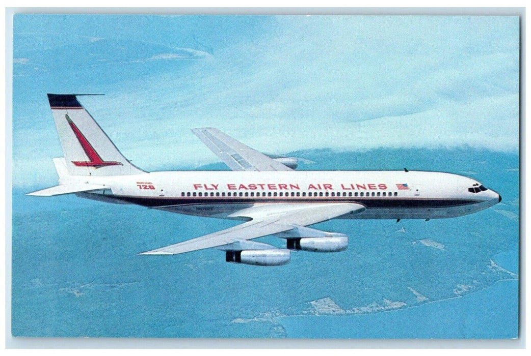 c1960 Fly Eastern Air Lines 720 Jets Boeing Company Vintage Unposted Postcard