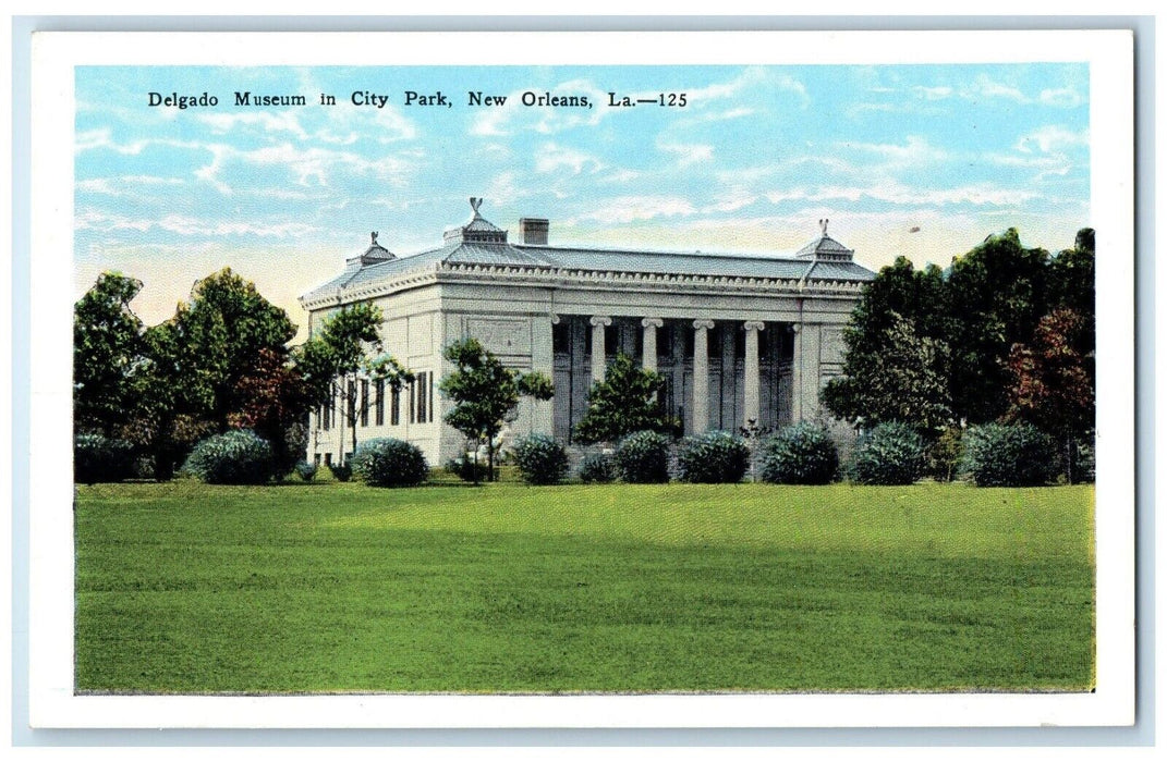 c1920 Delgado Museum City Park Exterior Building New Orleans Louisiana Postcard