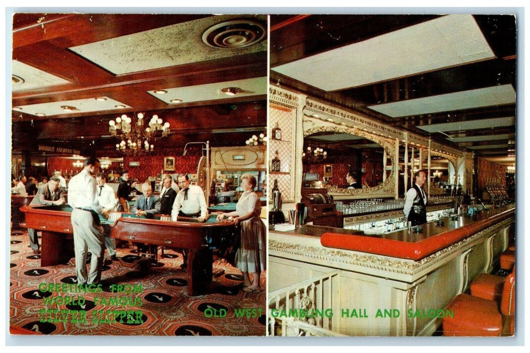 Greetings From Silver Spring Old West Gambling Hall Saloon Las Vegas NV Postcard