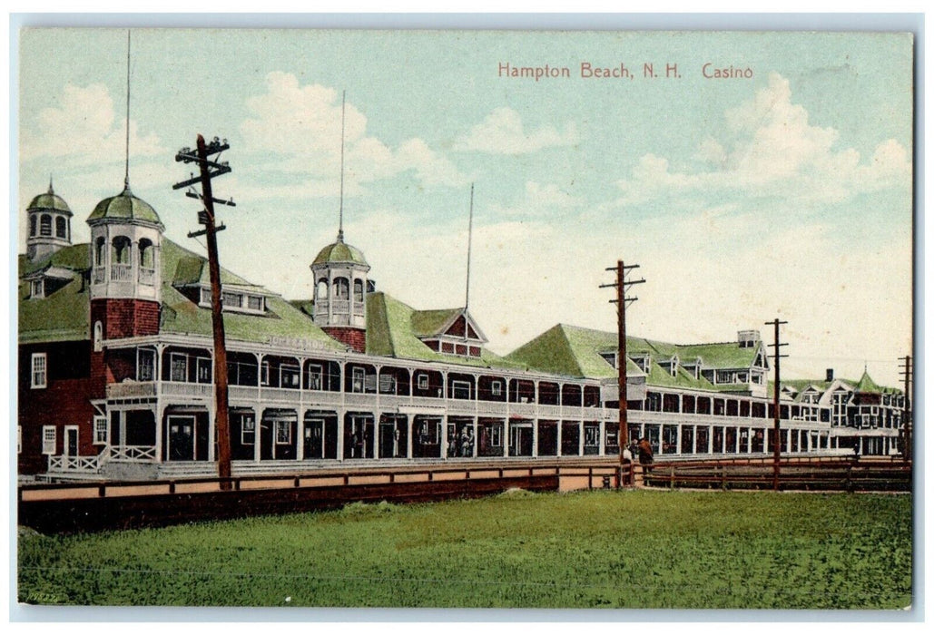 c1910's Casino Building Hampton Beach New Hampshire NH Unposted Antique Postcard