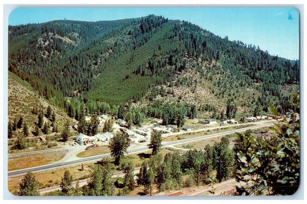 c1960's Saltese Montana Near Lookout Pass Idaho Montana Line Vintage Postcard
