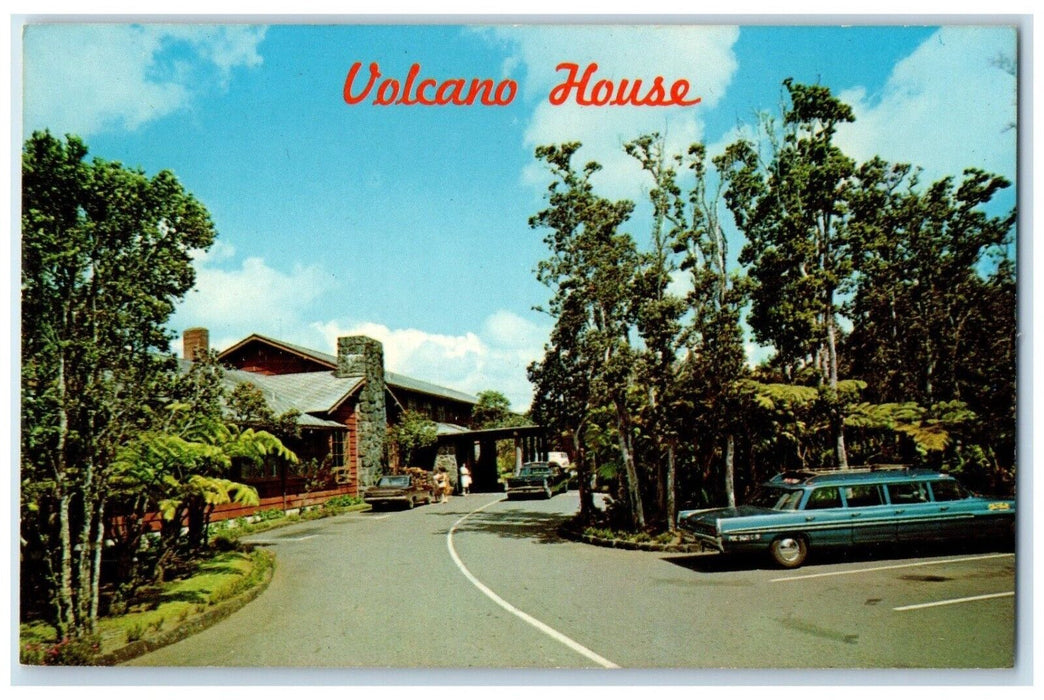 c1960 Volcano House Hawaii National Park Kulauea Center Hawaii Vintage Postcard