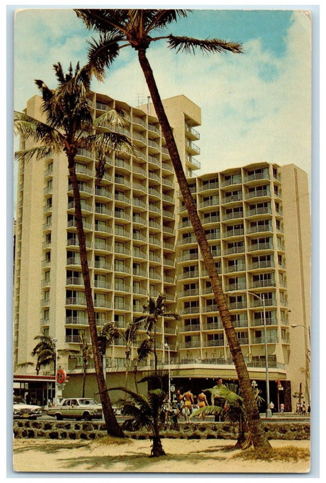 1973 Park Shore Hotel Waikiki Beach Exterior Building Honolulu Hawaii Postcard