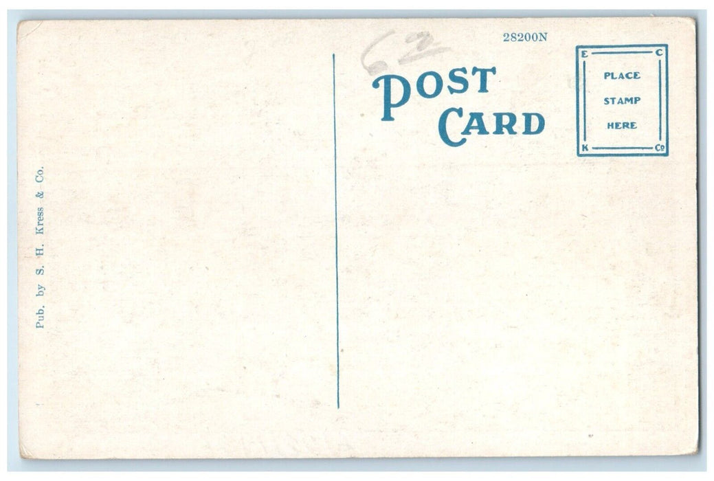 c1920 Broad Street Looking West Classic Cars Exterior Augusta Georgia Postcard