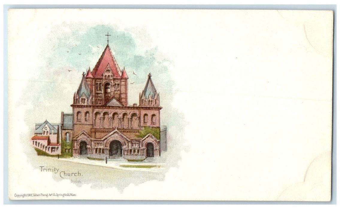 c1900's Trinity Church Boston Massachusetts MA Vintage Private Mailing Postcard