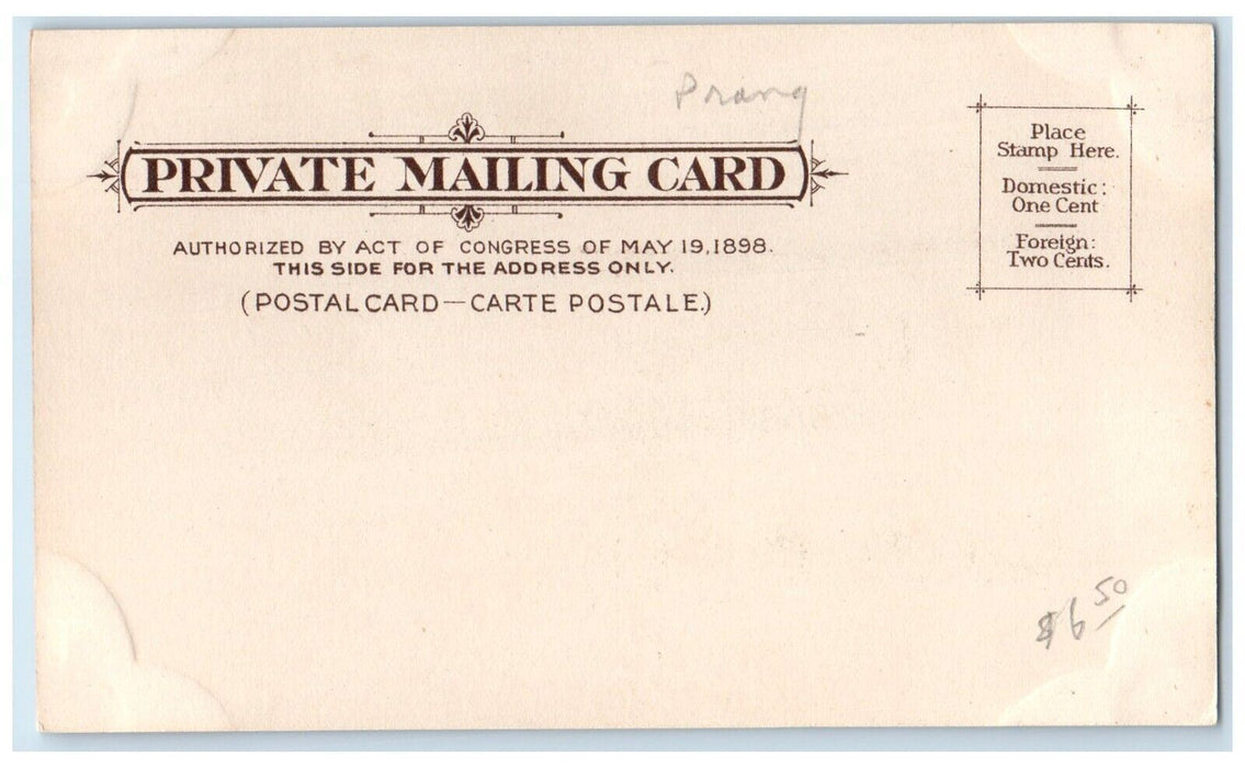 c1900's Trinity Church Boston Massachusetts MA Vintage Private Mailing Postcard