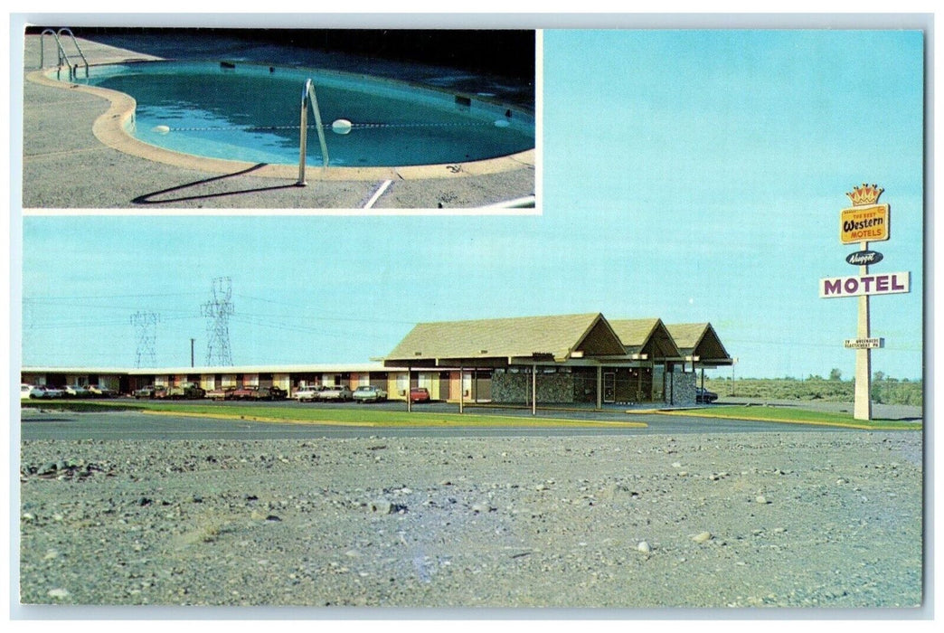 c1960 Nugget Motel Exterior Building Signage Boardman Oregon OR Vintage Postcard