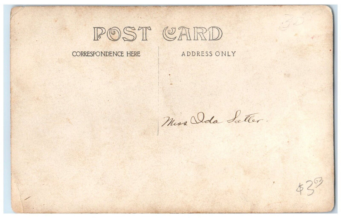 c1910's Merry Christmas From Mr. & Mrs. Adolph L. Larson RPPC Photo Postcard