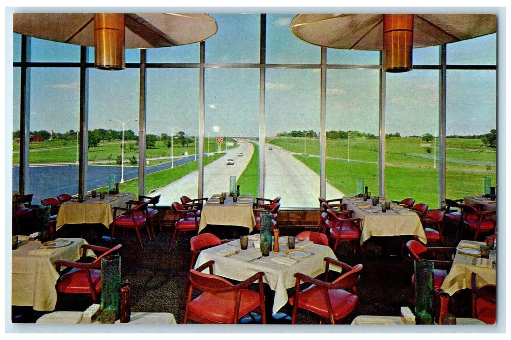 c1960 Broiler Room Glass House Restaurant Will Rogers Vinita Oklahoma Postcard