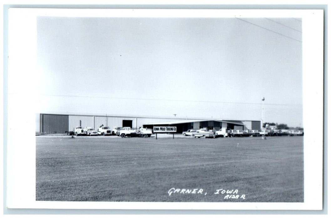 c1940's Mold Tooling County Cars Garner Iowa IA RPPC Photo Vintage Postcard
