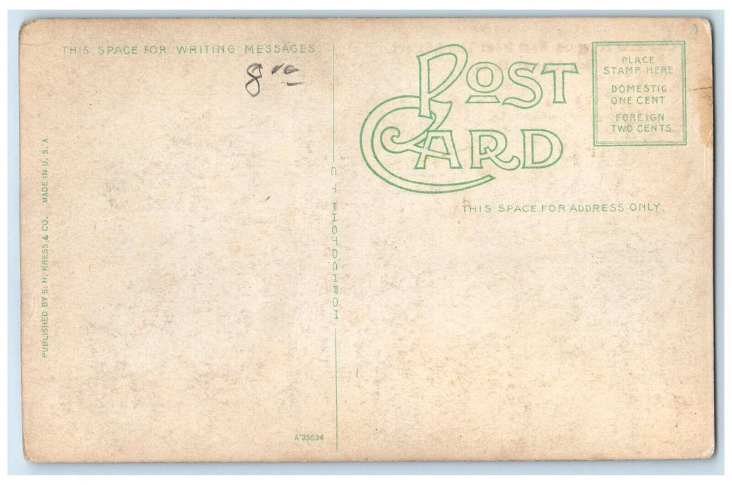 1910 Choctaw Avenue East Third Street Busy Theater Mc Alester Oklahoma Postcard
