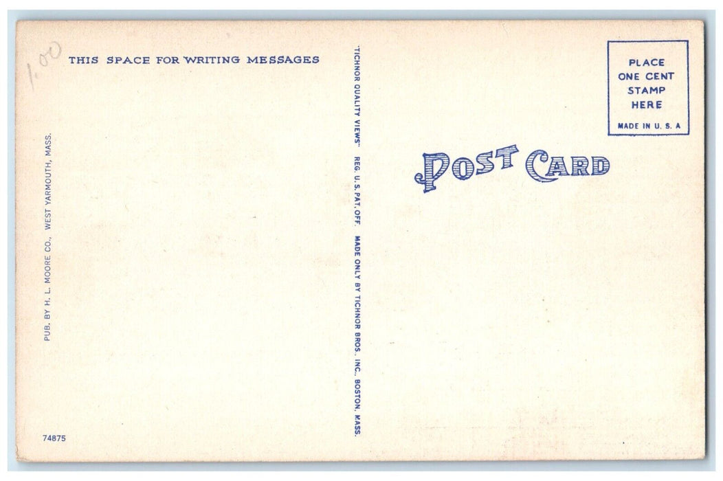 c1940 Swifts Beach Hot Summer Day Wareham Massachusetts Vintage Antique Postcard