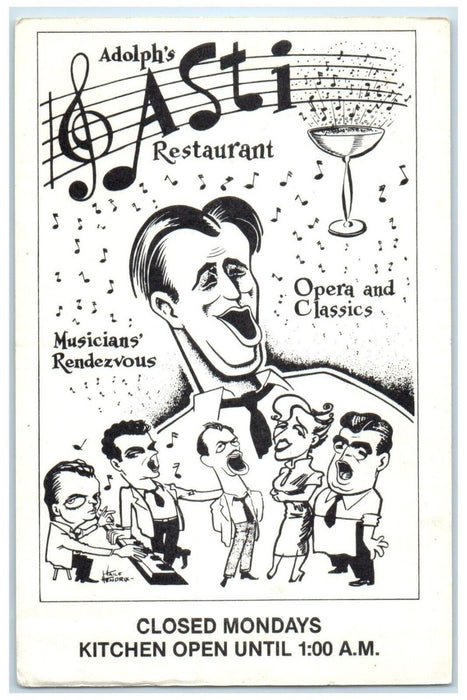 1940 Asti Restaurant Street Greenwich Village New York City New York NY Postcard
