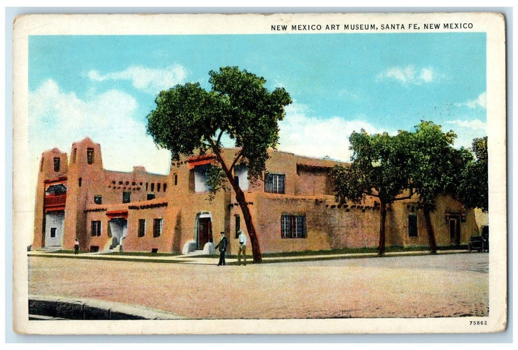 c1930's New Mexico Art Museum Building Santa Fe New Mexico NM Antique Postcard