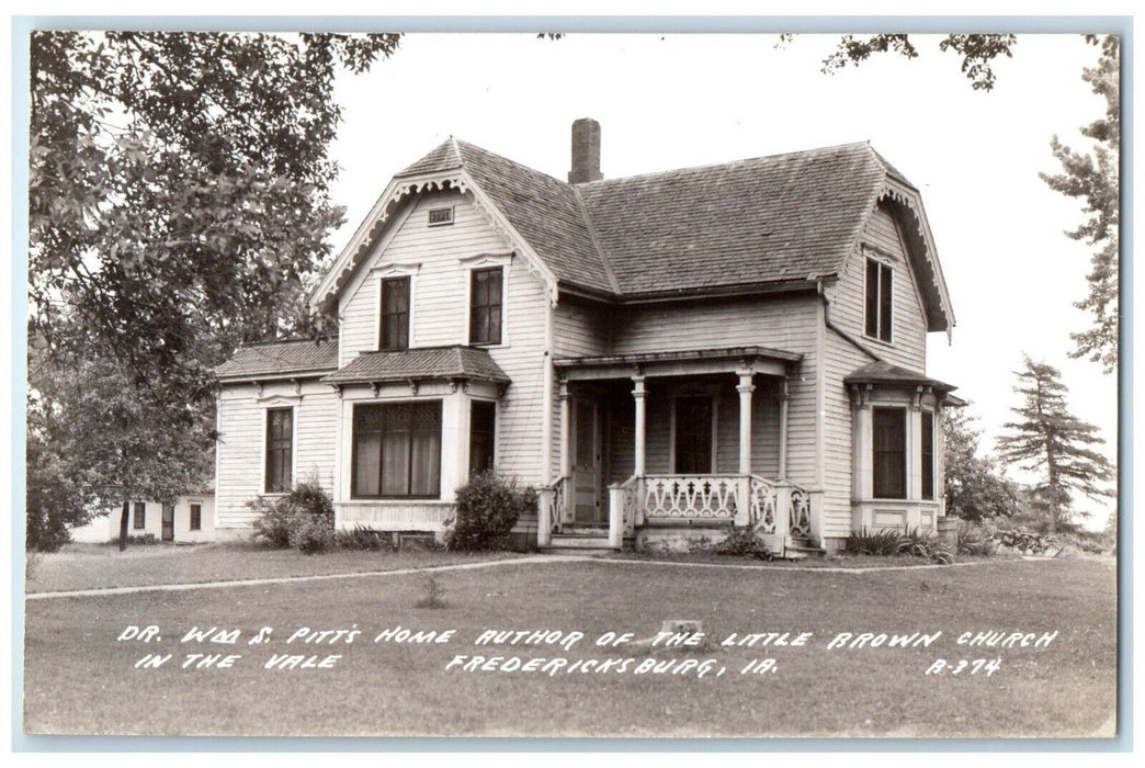 Dr. WM S. Pitt's Home Author of The Little Brown Church RPPC Photo Postcard