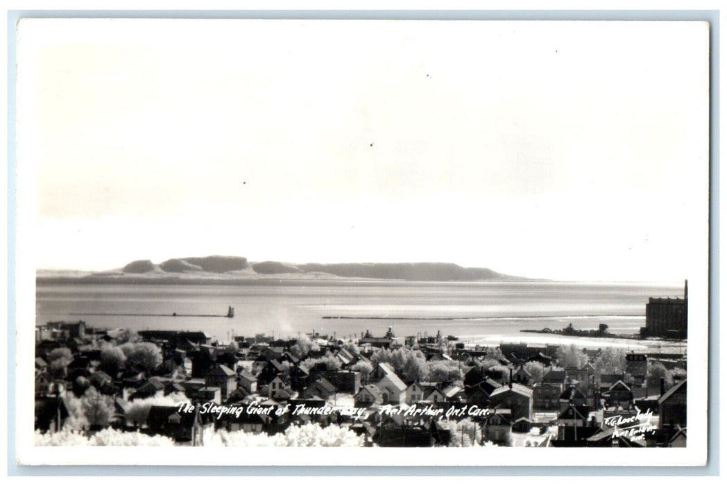 Sleeping Giant Thunder Bay Port Arthur Ontario Canada RPPC Photo Postcard