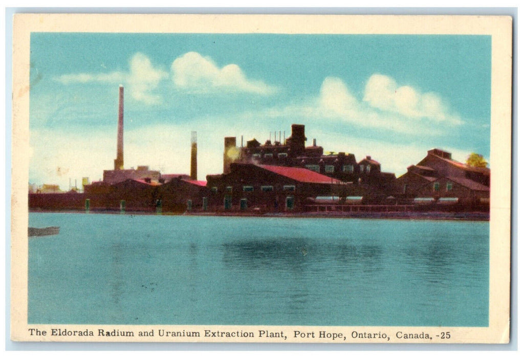 c1950's The Eldorada Radium Uranium Extraction Plant Port Hope Canada Postcard