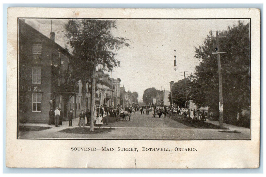 1906 Souvenir Main Street Bothwell Ontario Canada Posted Antique Postcard