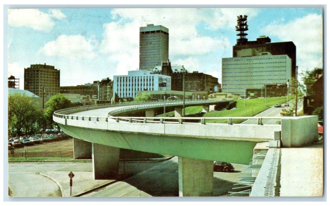 1971 Scene Interstate 480 Exit Ramp Omaha Nebraska NE Vintage Antique Postcard